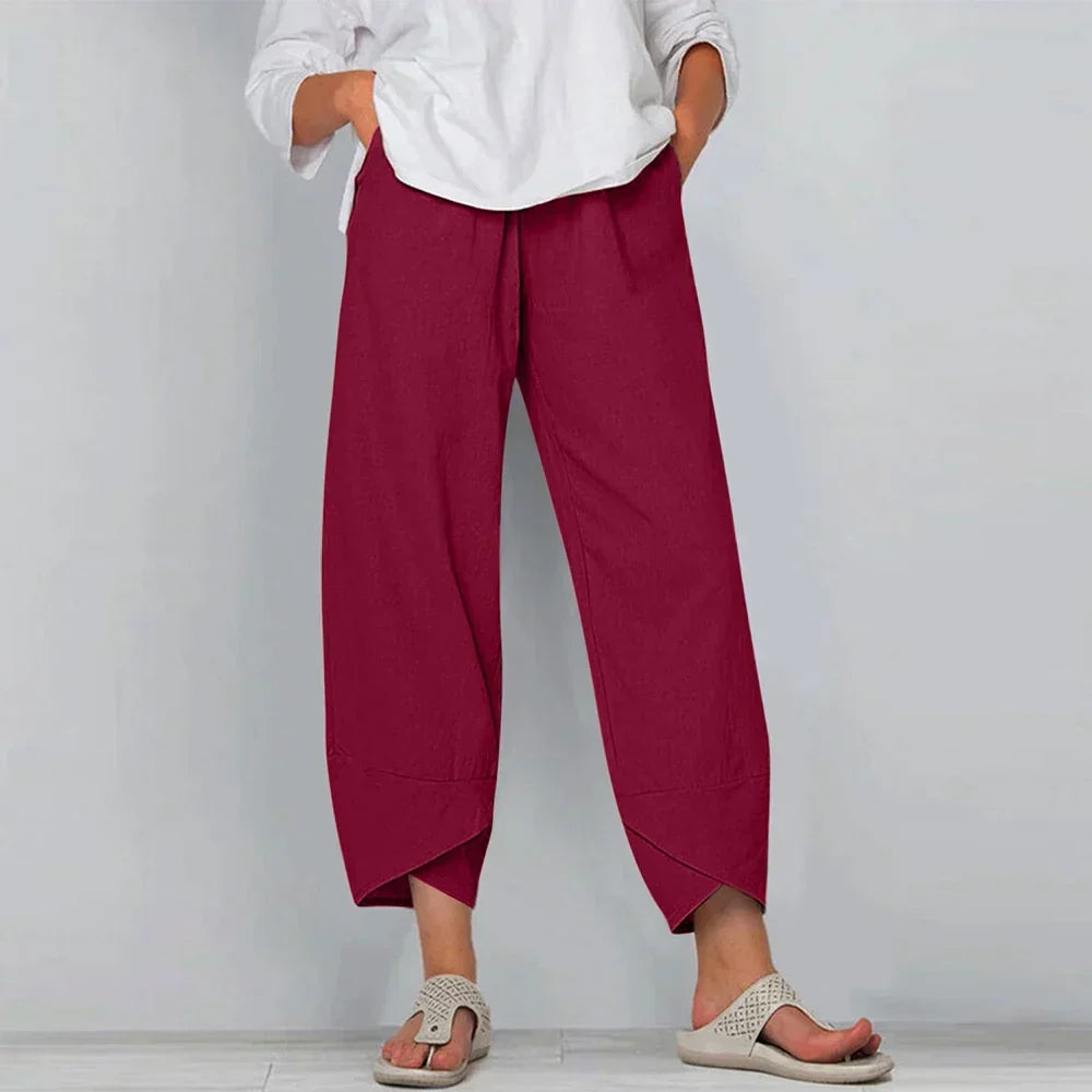 Damen Bequeme Weite Hose