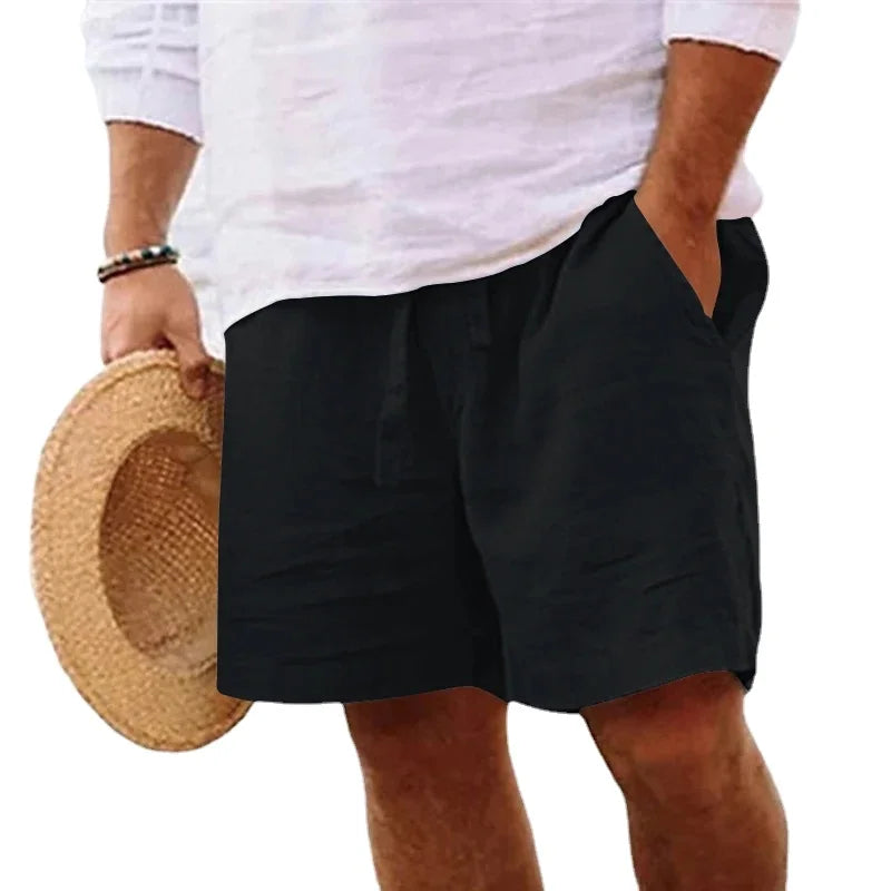 Herren Bequeme Leinen-Strandshorts
