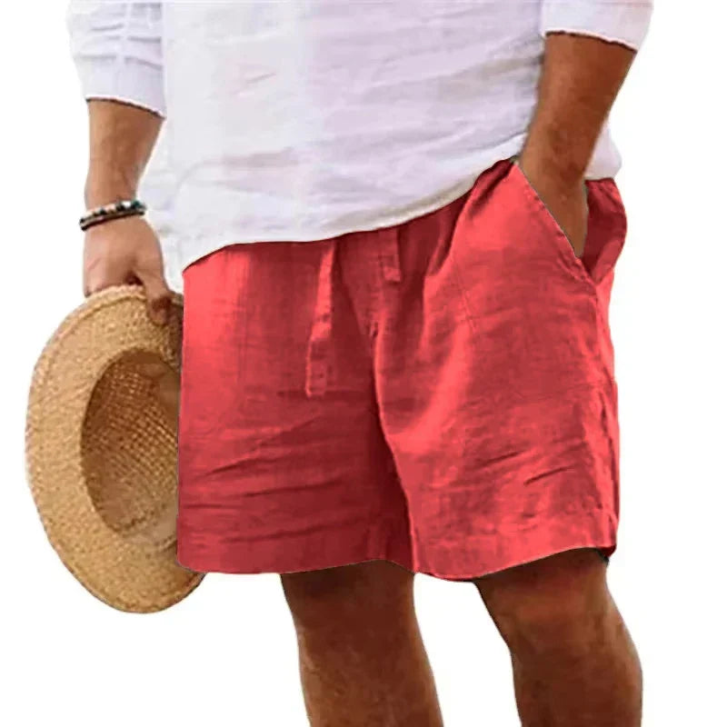 Herren Bequeme Leinen-Strandshorts
