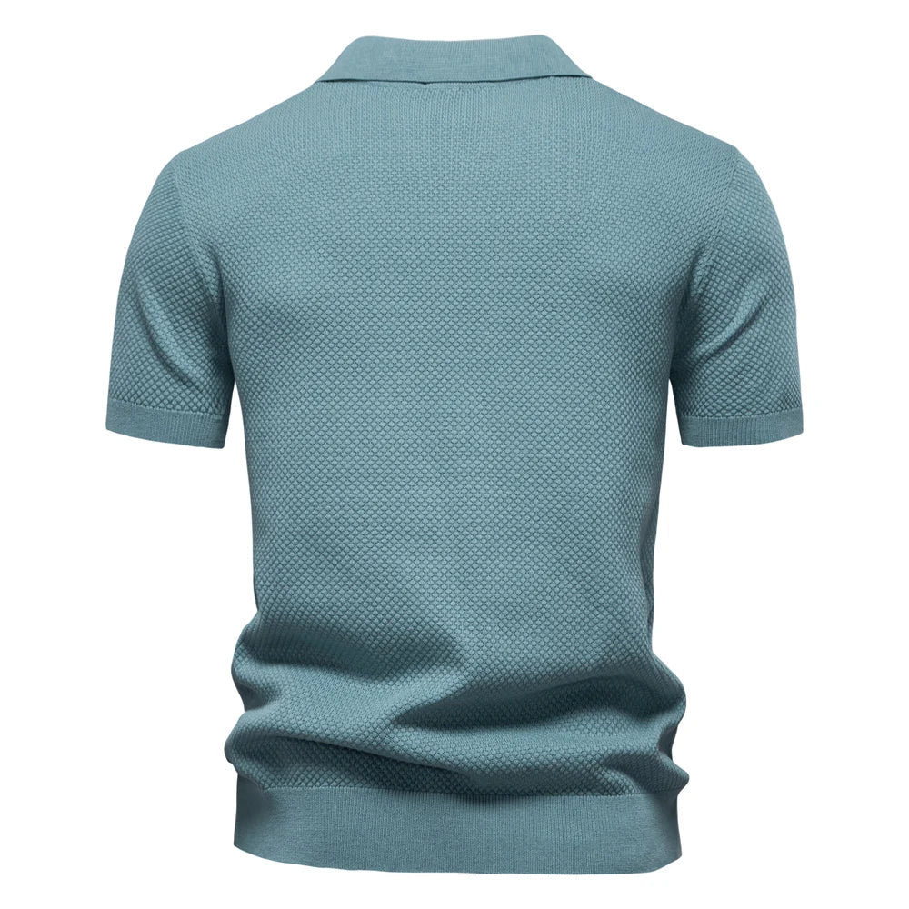 Herren Klassisches Polohemd mit Knopfleiste