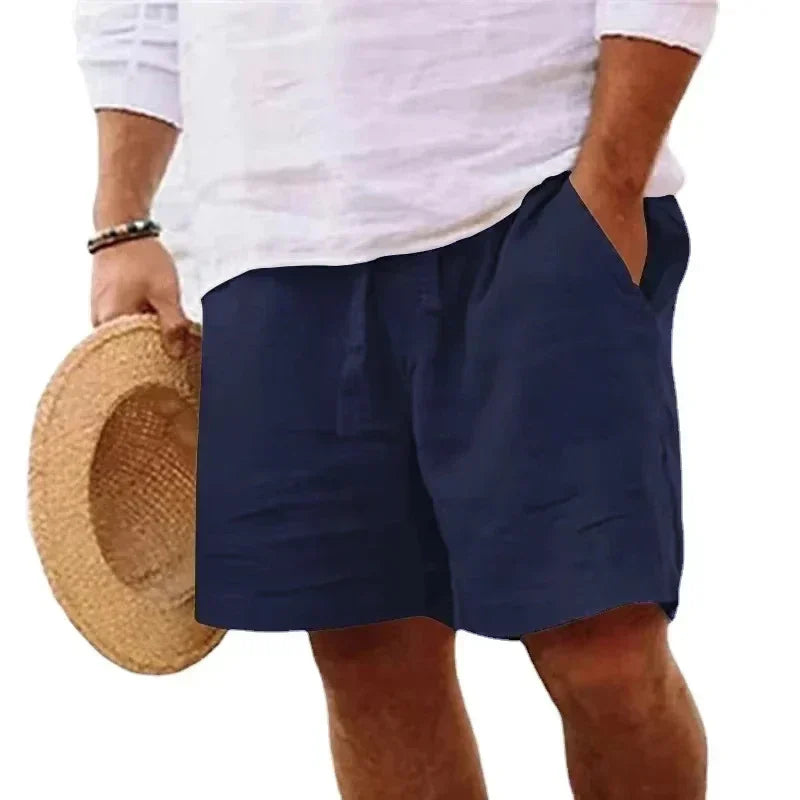Herren Bequeme Leinen-Strandshorts