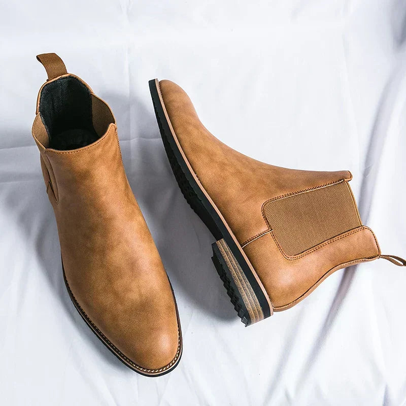 Herren Elegante Chelsea-Stiefel aus Leder