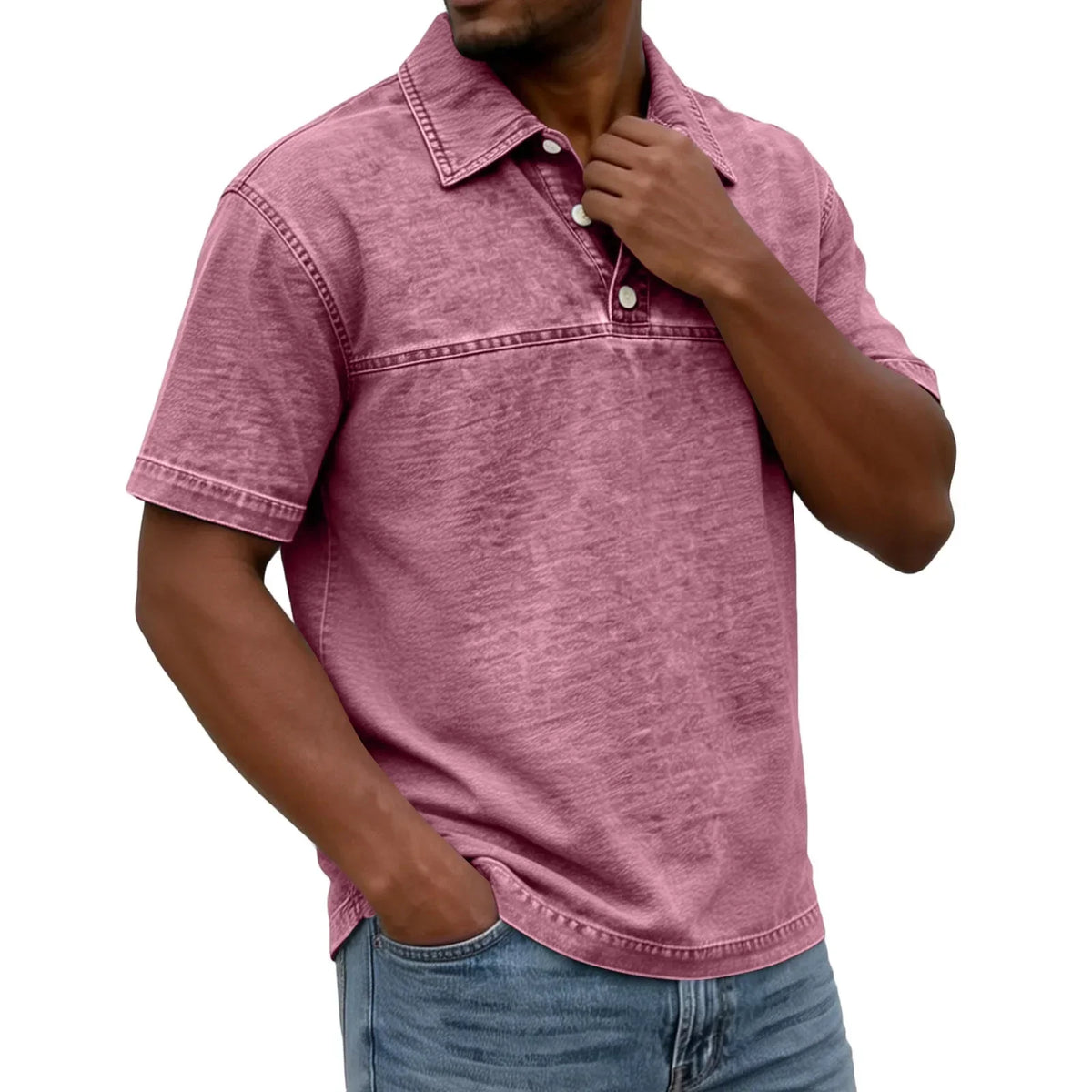 Herren Stilvolles Vintage-Poloshirt