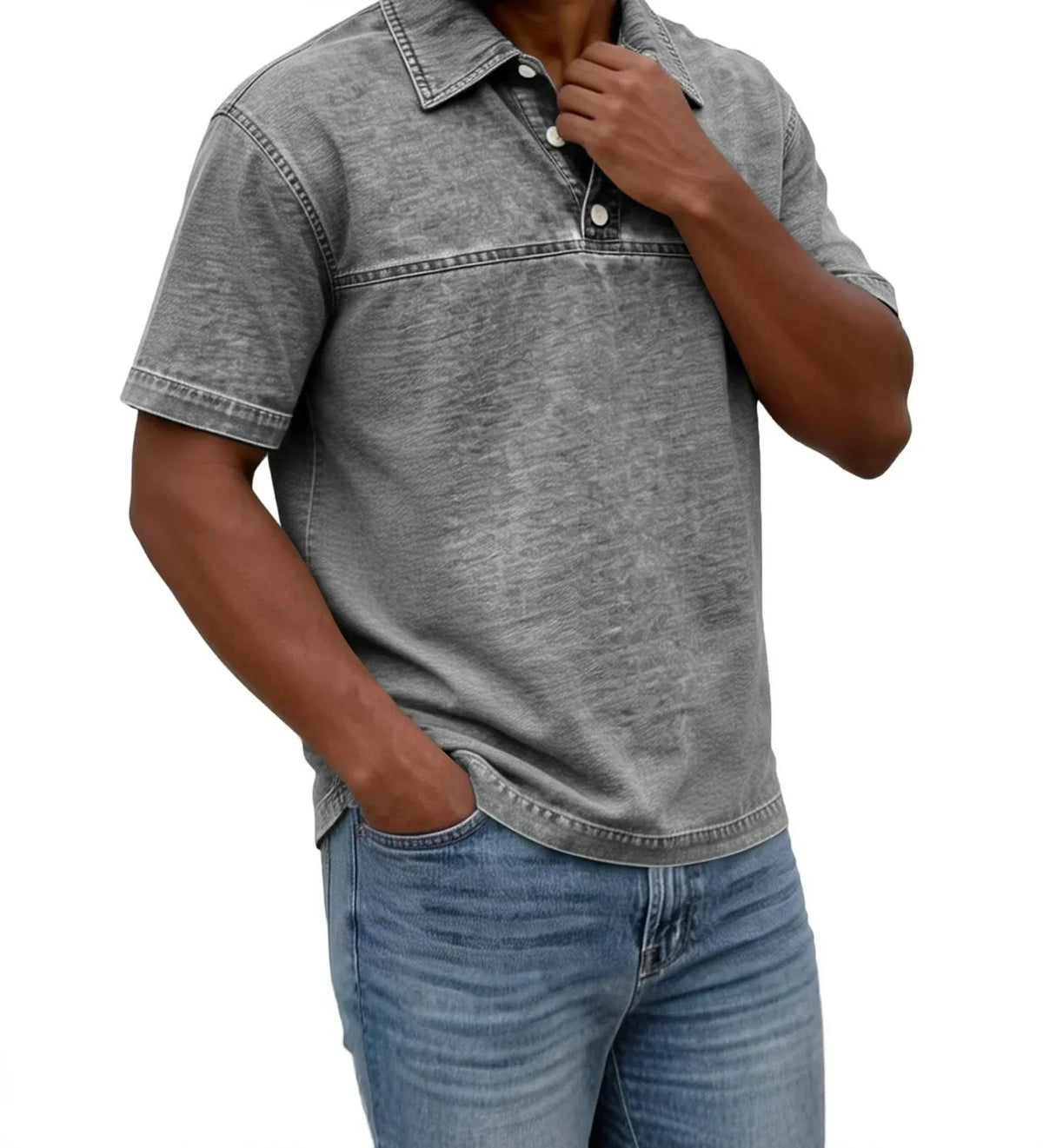 Herren Stilvolles Vintage-Poloshirt