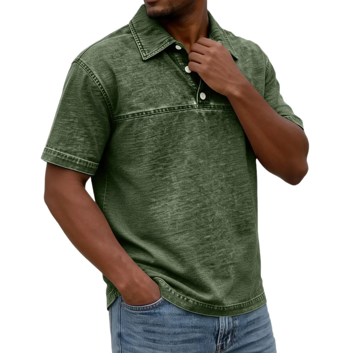 Herren Stilvolles Vintage-Poloshirt