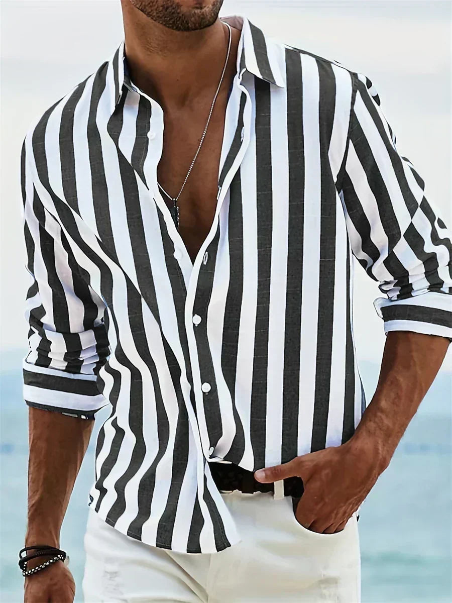 Herren Gestreiftes Sommerhemd