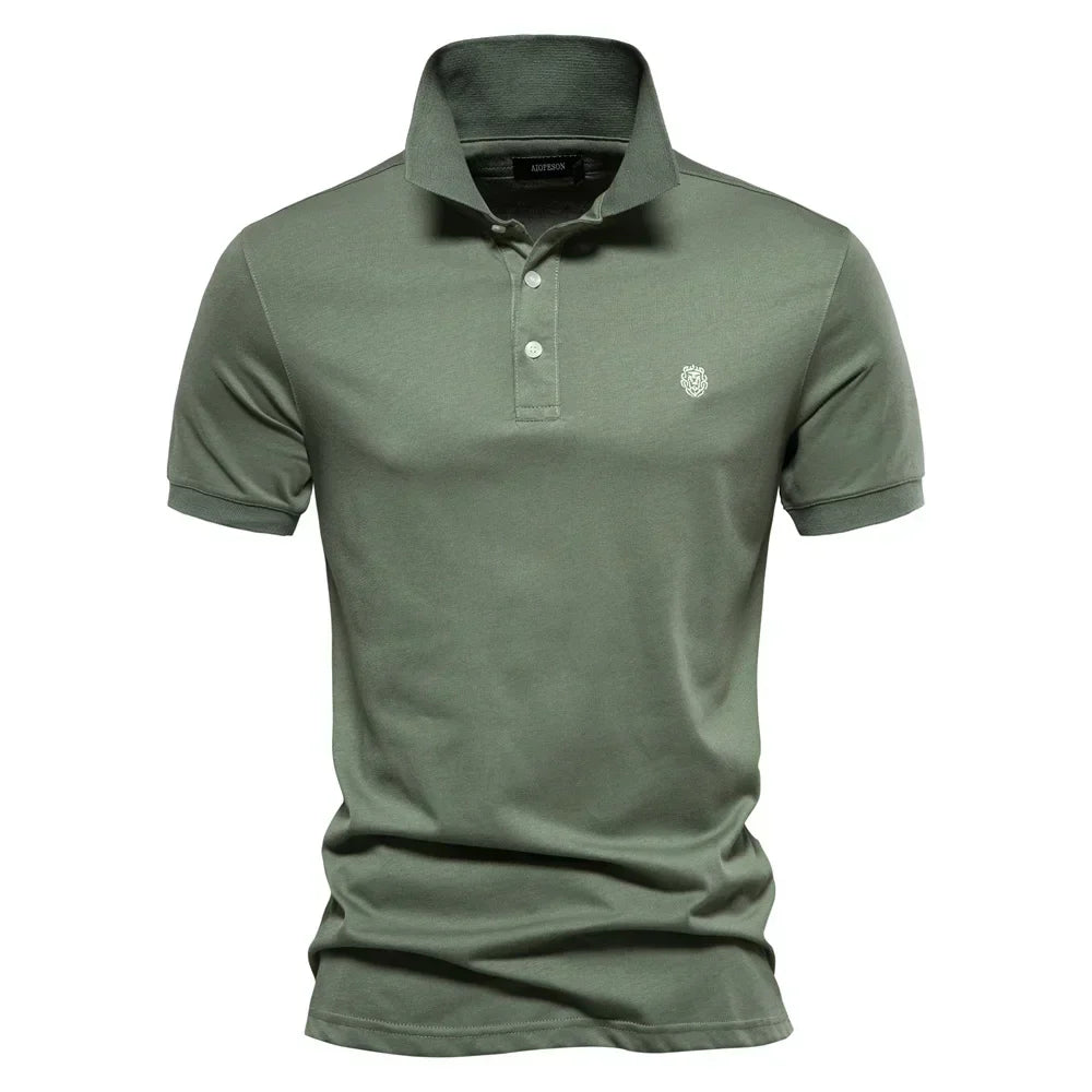 Herren Klassisches Polohemd mit Knopfleiste