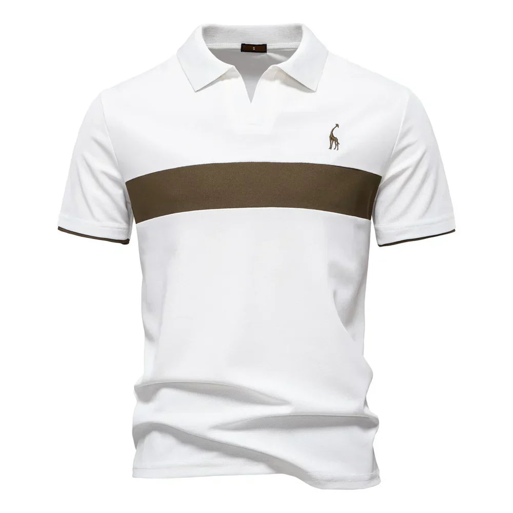 Herren Stilvolles Polohemd mit Farbblock-Design