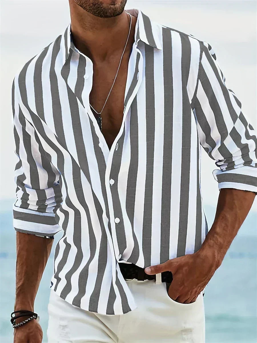 Herren Gestreiftes Sommerhemd