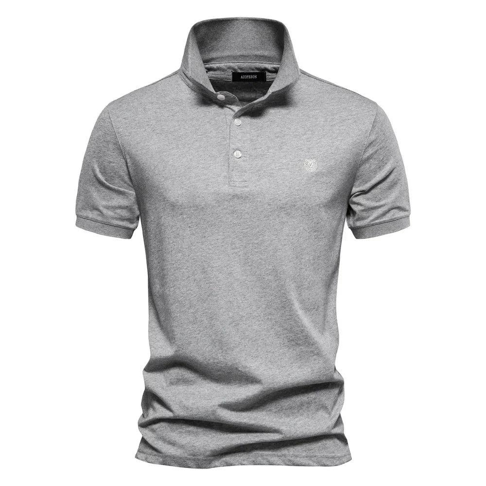 Herren Klassisches Polohemd mit Knopfleiste