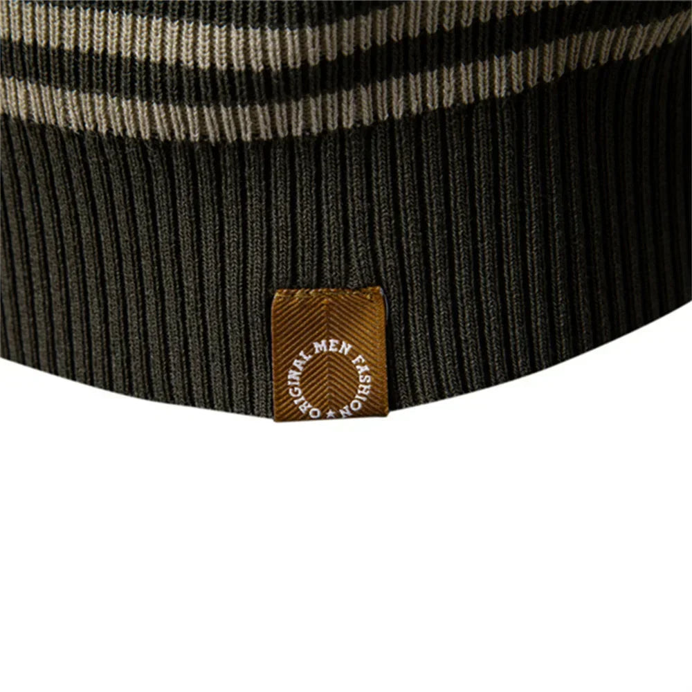 Herren Stilvolles Gestreiftes Polohemd mit Kragen