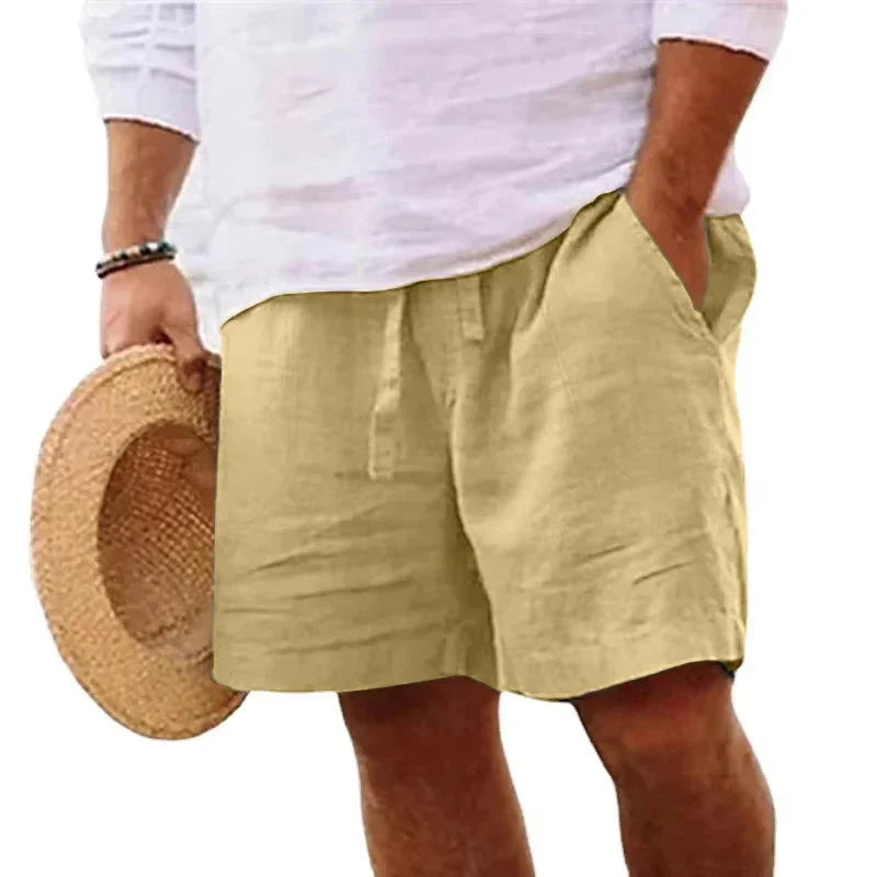 Herren Bequeme Leinen-Strandshorts
