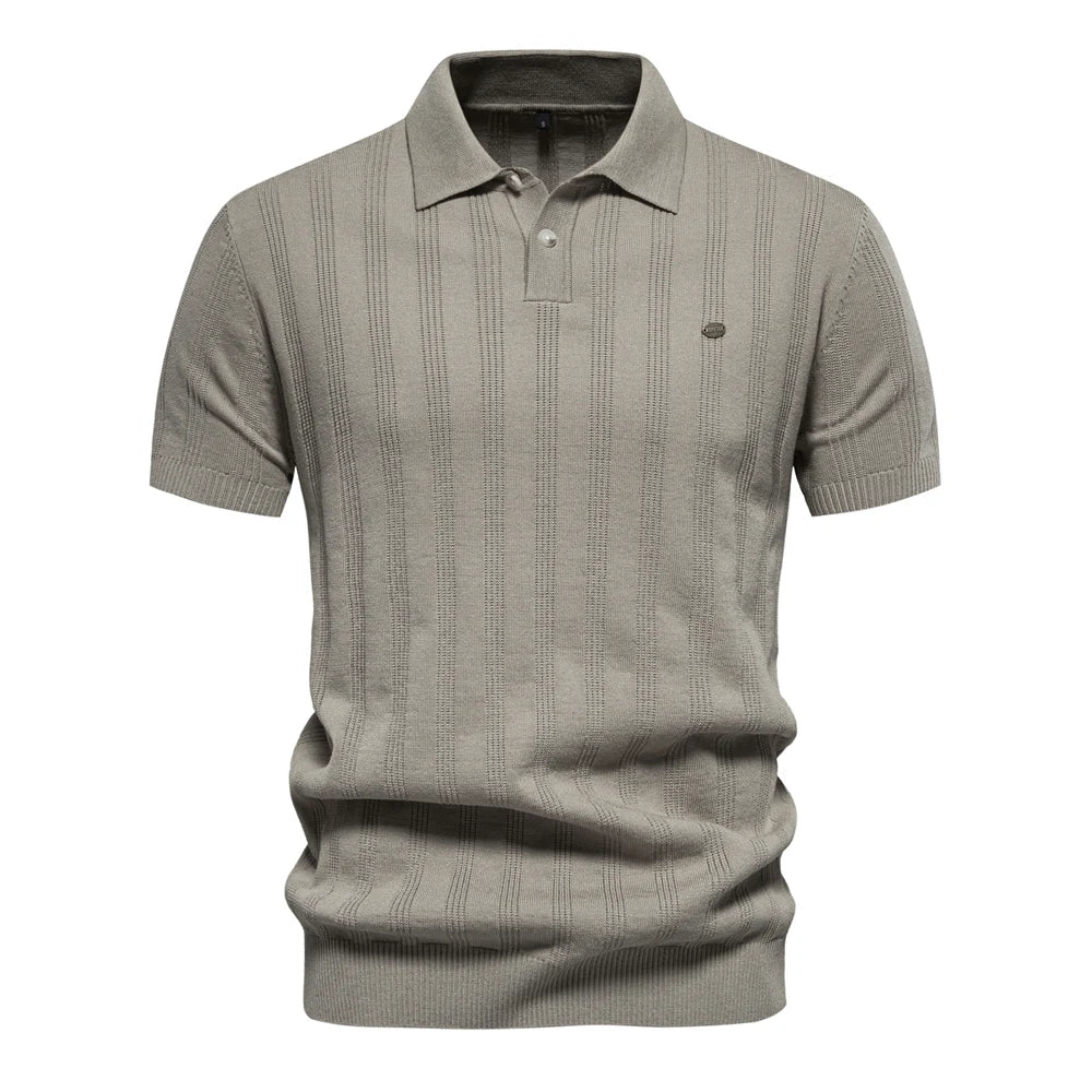 Herren Klassisches Gestreiftes Poloshirt