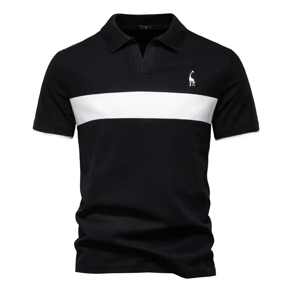 Herren Stilvolles Polohemd mit Farbblock-Design