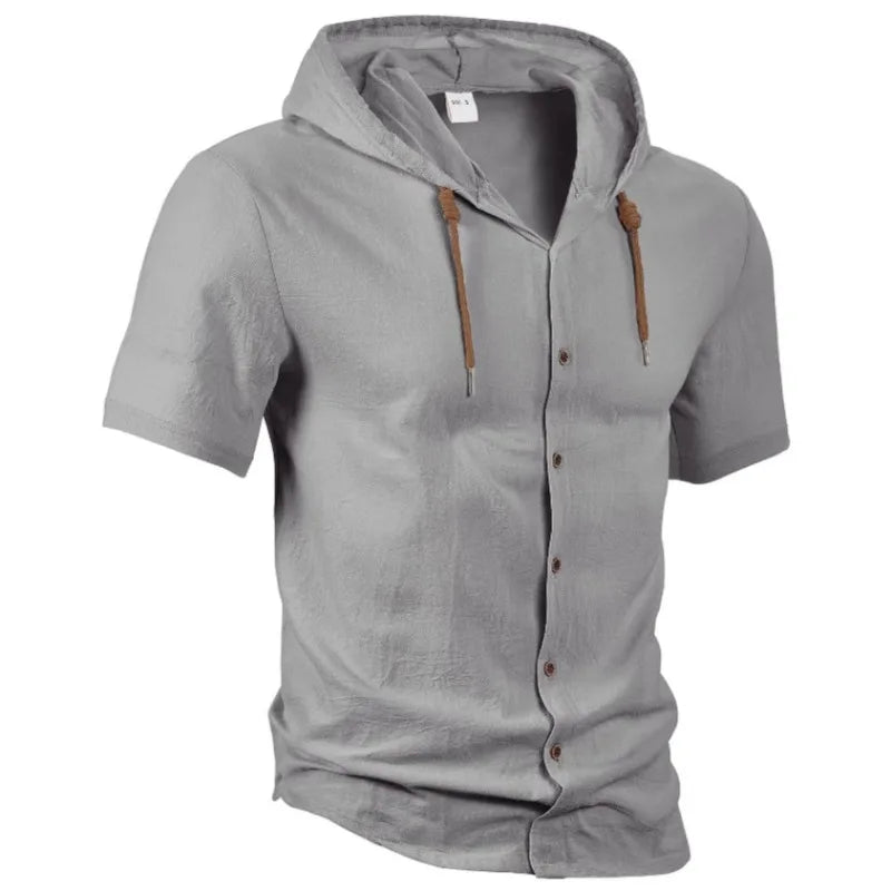 Herren Elegantes Leichtes Kapuzenhemd