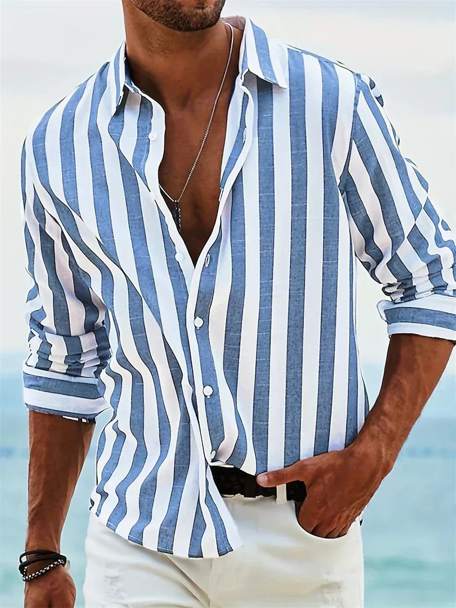 Herren Gestreiftes Sommerhemd