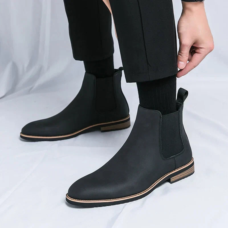 Herren Elegante Chelsea-Stiefel aus Leder