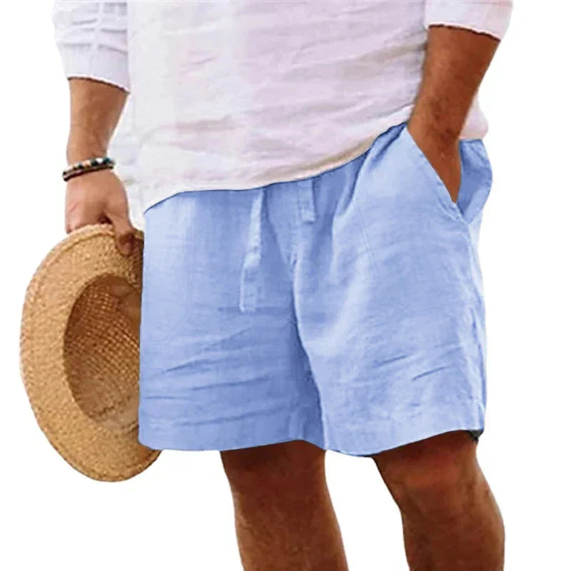 Herren Bequeme Leinen-Strandshorts