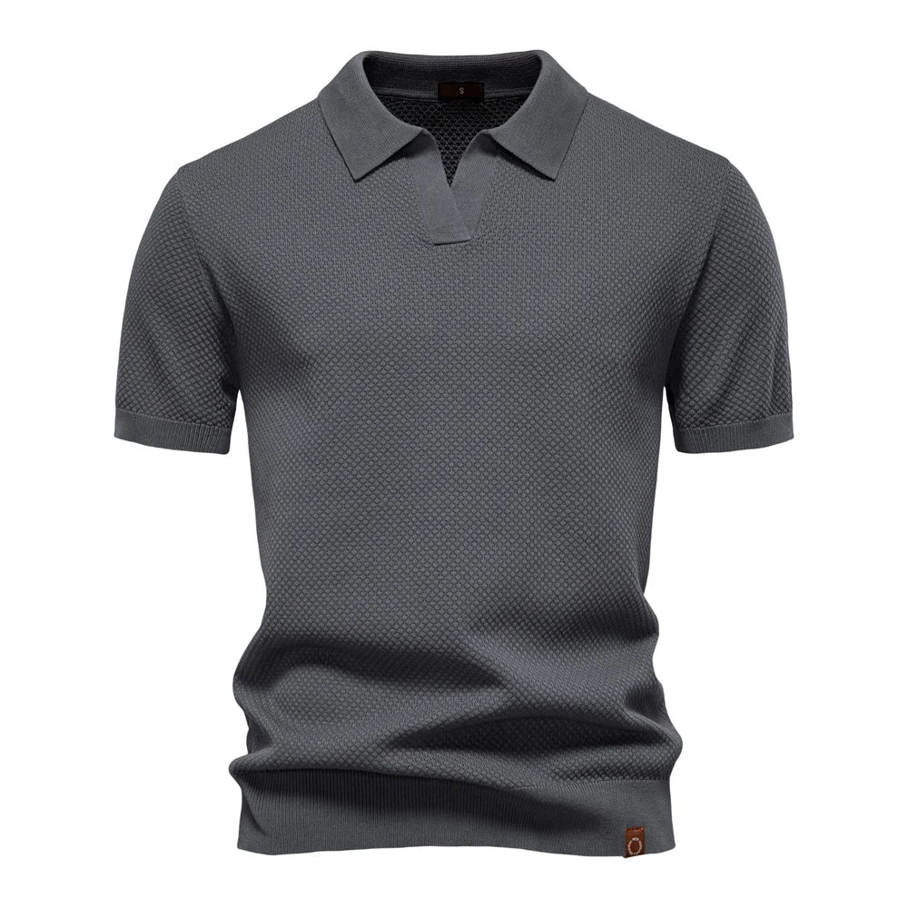 Herren Klassisches Polohemd mit Knopfleiste