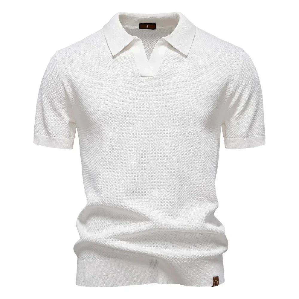 Herren Klassisches Polohemd mit Knopfleiste