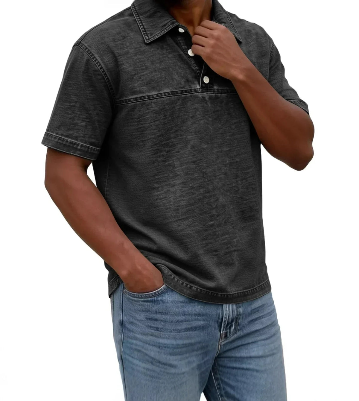 Herren Stilvolles Vintage-Poloshirt