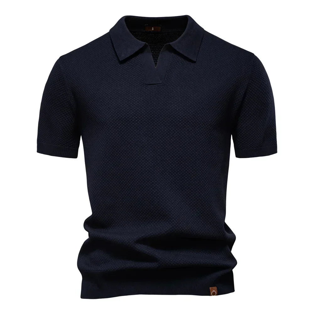 Herren Klassisches Polohemd mit Knopfleiste