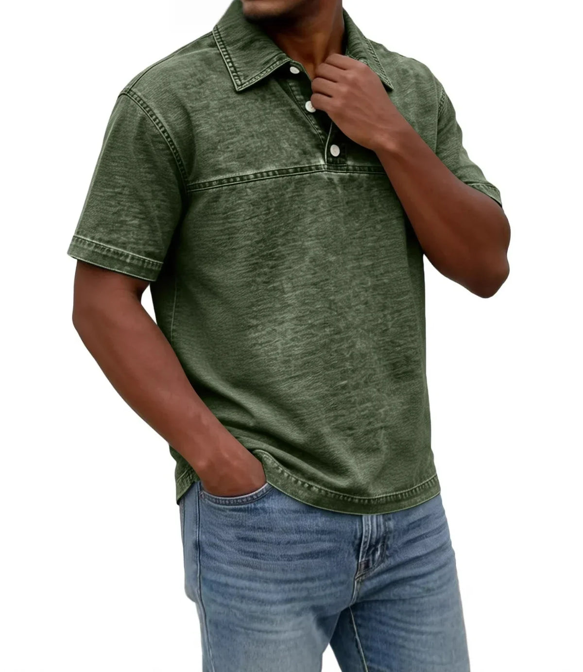Herren Stilvolles Vintage-Poloshirt