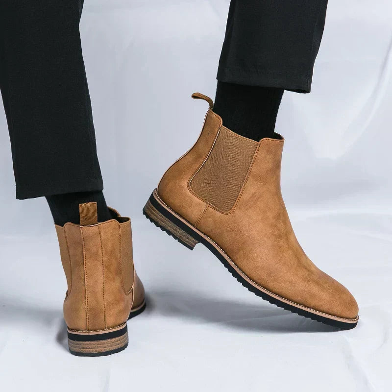 Herren Elegante Chelsea-Stiefel aus Leder
