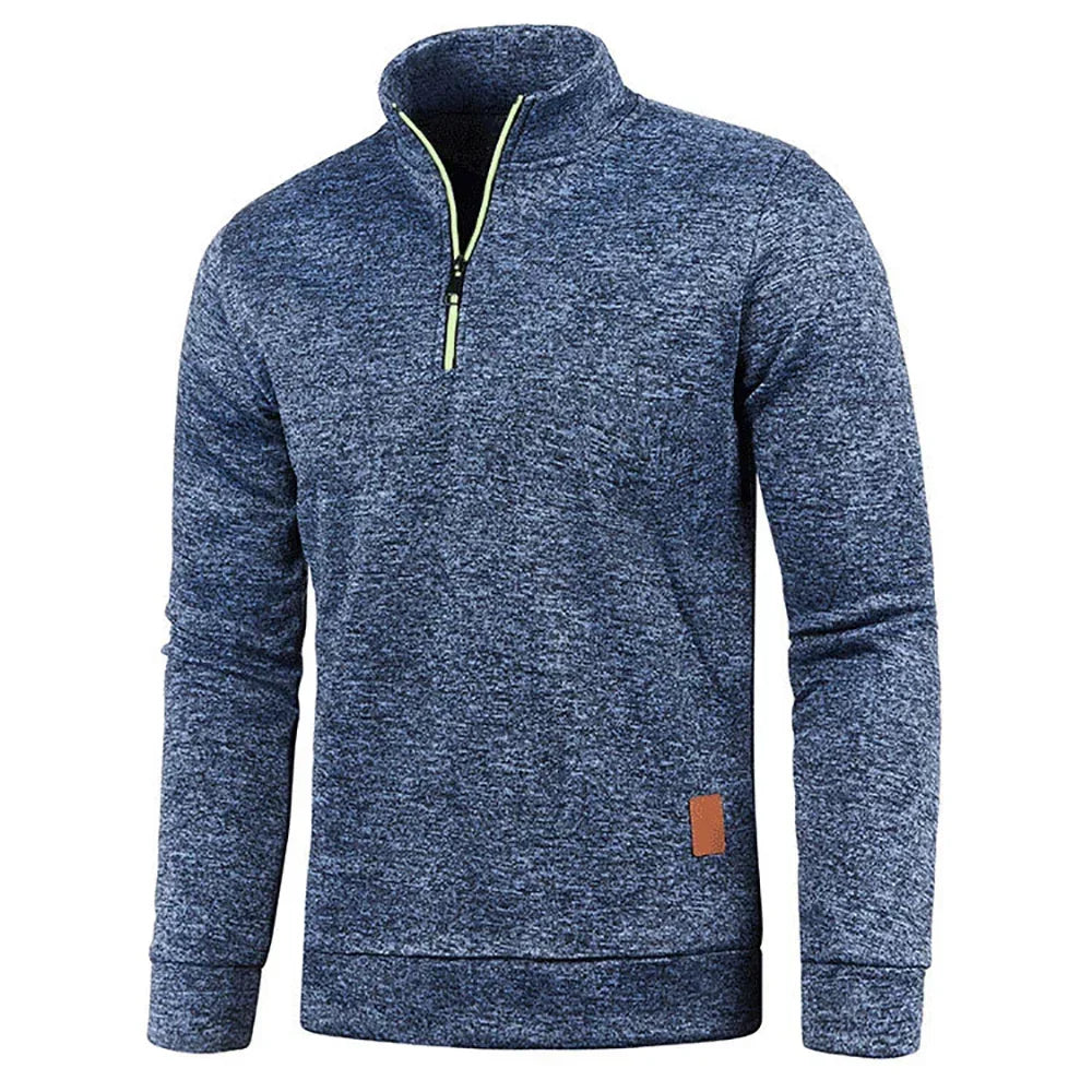 Herren Eleganter Rollkragenpullover Unifarben