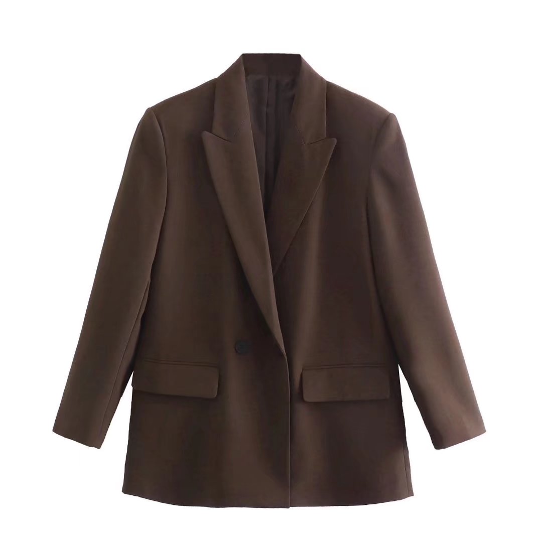 Zweireihiger Damen-Blazer mit Reverskragen