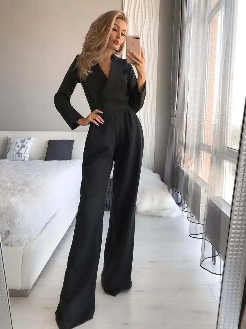 Jumpsuit mit langen Ärmeln