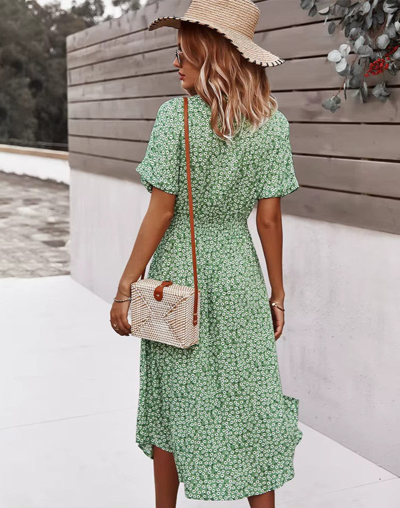 Luftiges Maxikleid mit Blumenprint im Boho-Stil