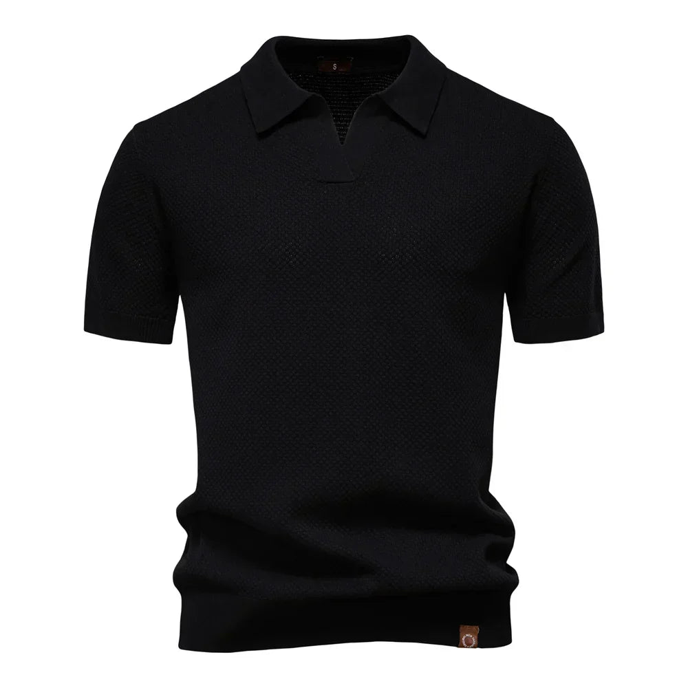 Herren Klassisches Polohemd mit Knopfleiste