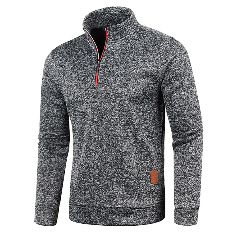 Herren Eleganter Rollkragenpullover Unifarben