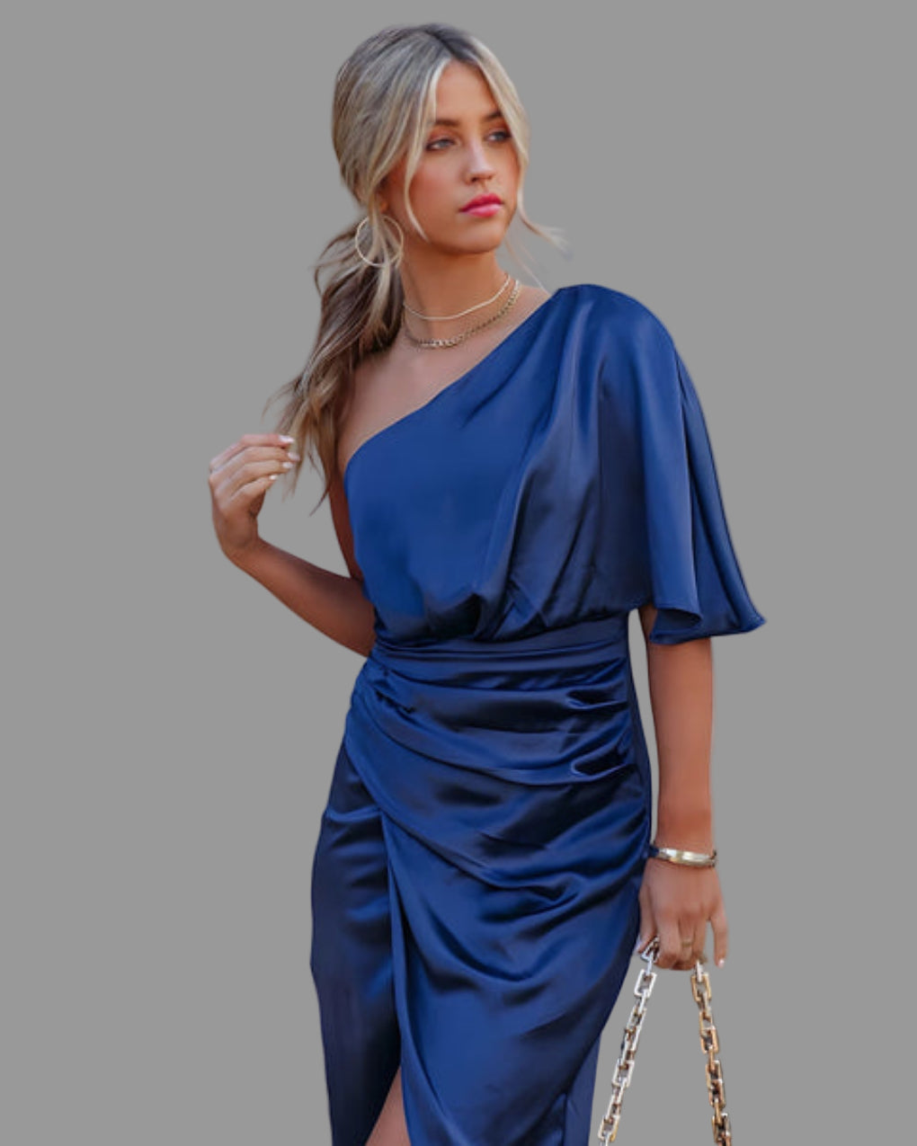 Damenkleid mit Flügelärmeln