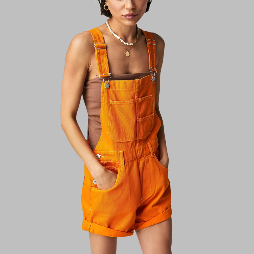 Ärmelloser Jeans-Overall im lässigen Chic