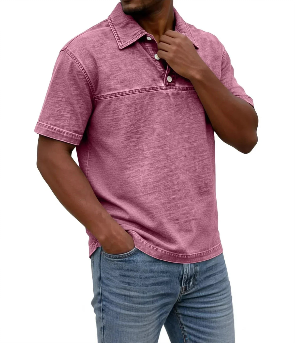 Herren Stilvolles Vintage-Poloshirt