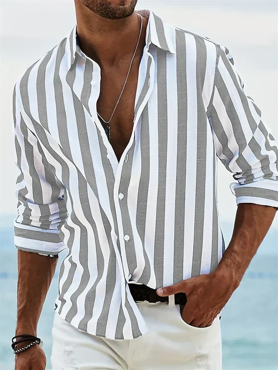 Herren Gestreiftes Sommerhemd