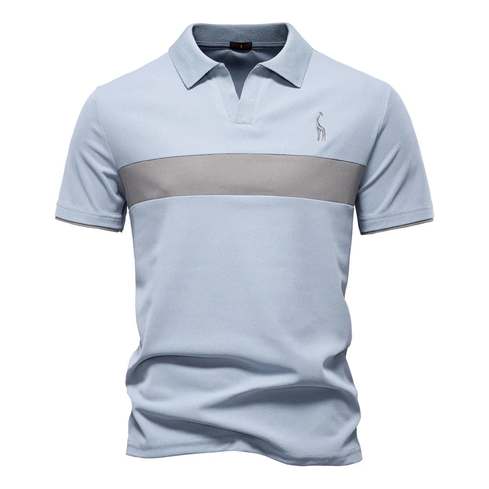 Herren Stilvolles Polohemd mit Farbblock-Design