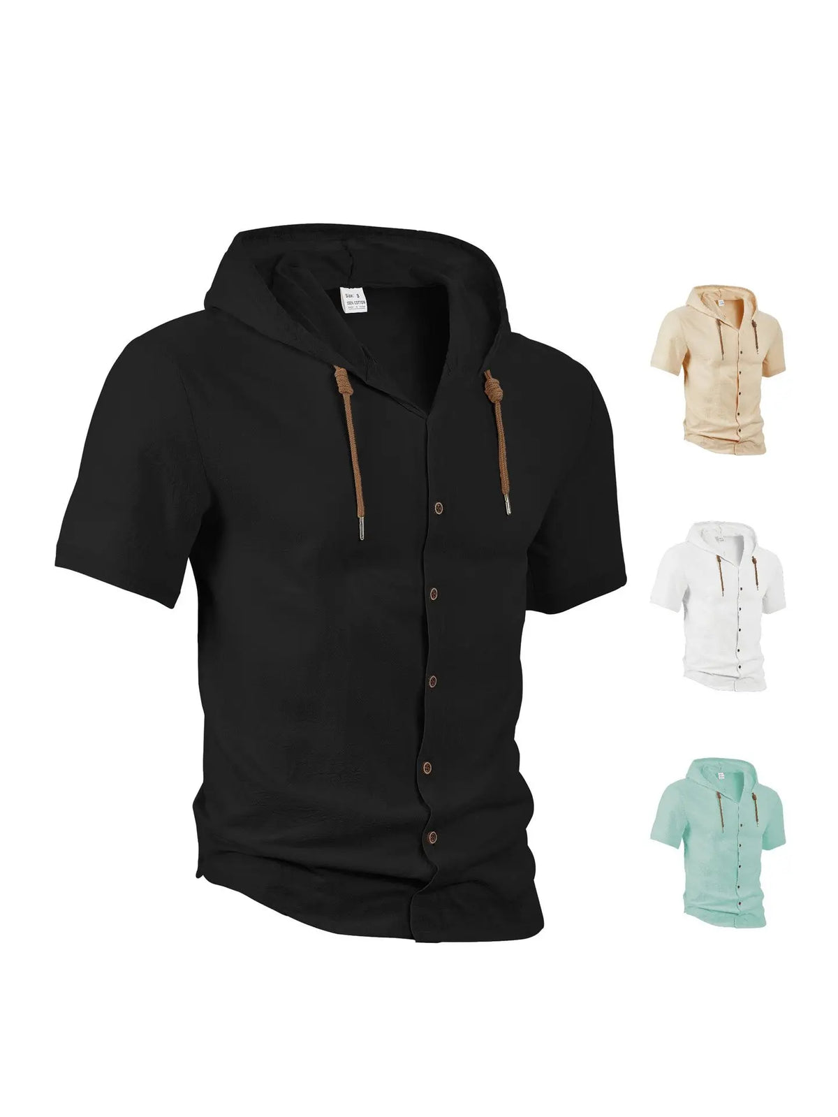 Herren Elegantes Leichtes Kapuzenhemd