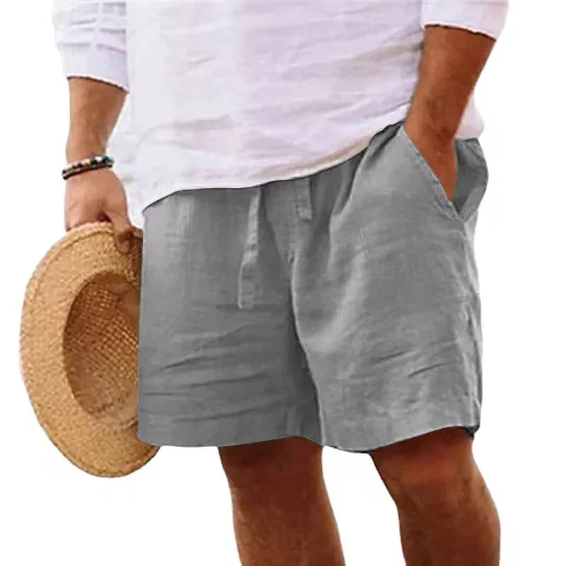 Herren Bequeme Leinen-Strandshorts