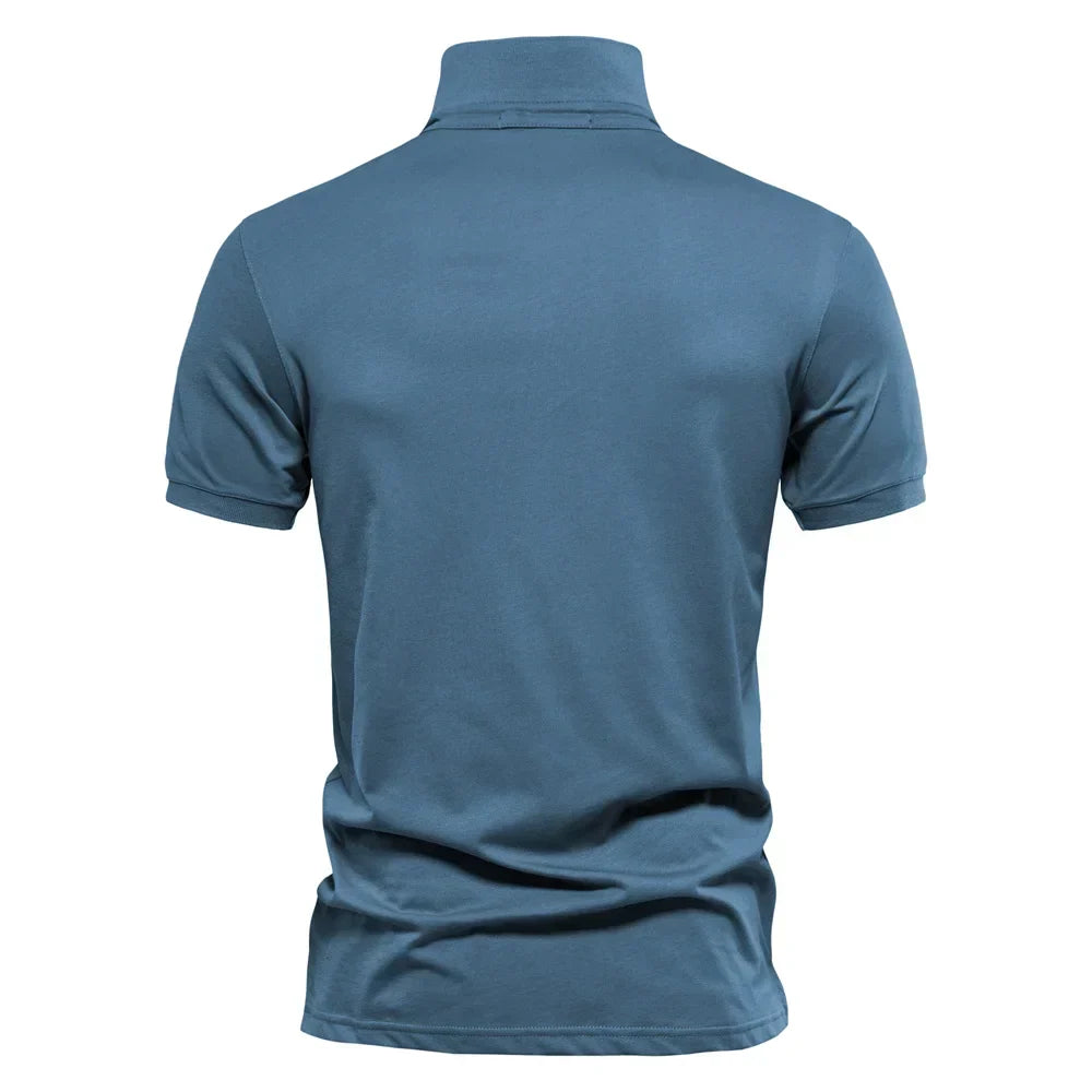 Herren Klassisches Polohemd mit Knopfleiste