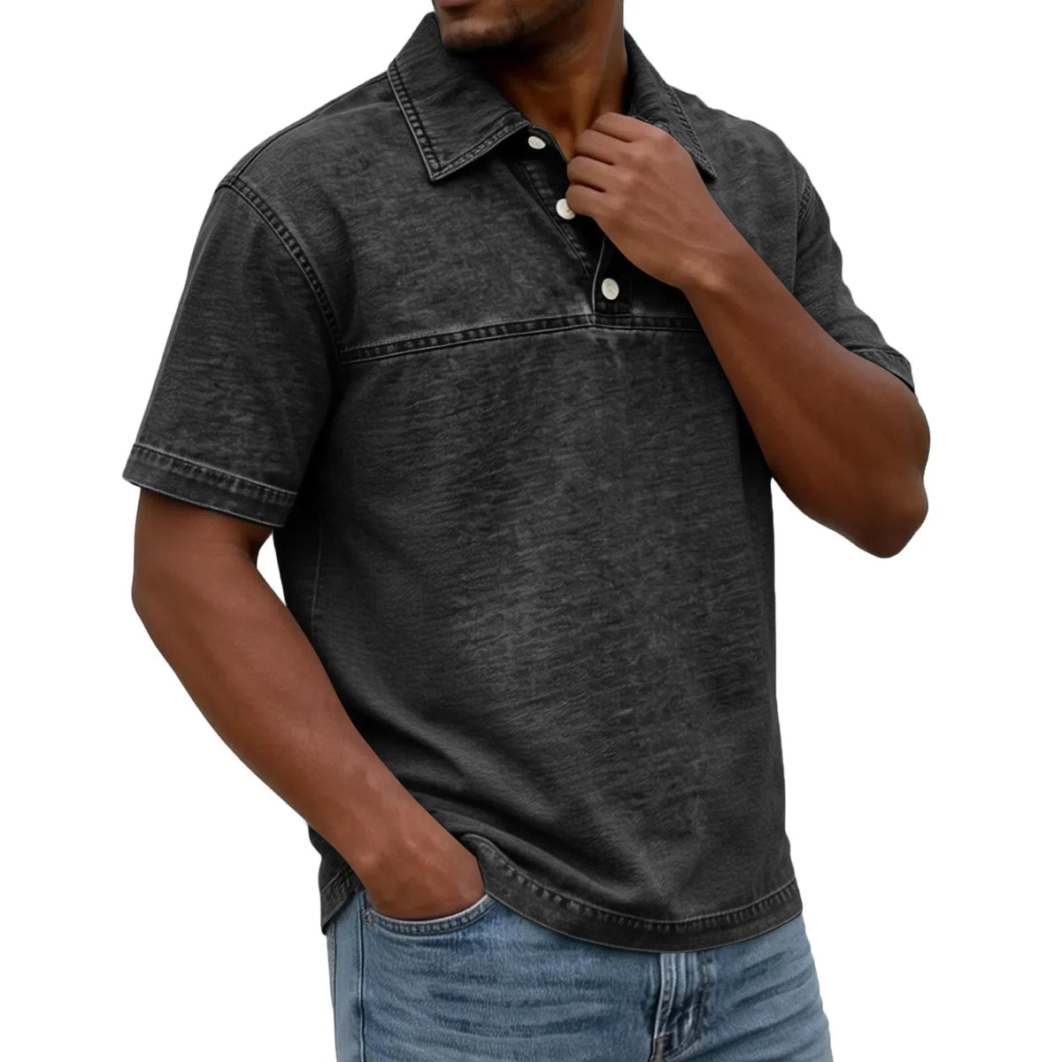 Herren Stilvolles Vintage-Poloshirt