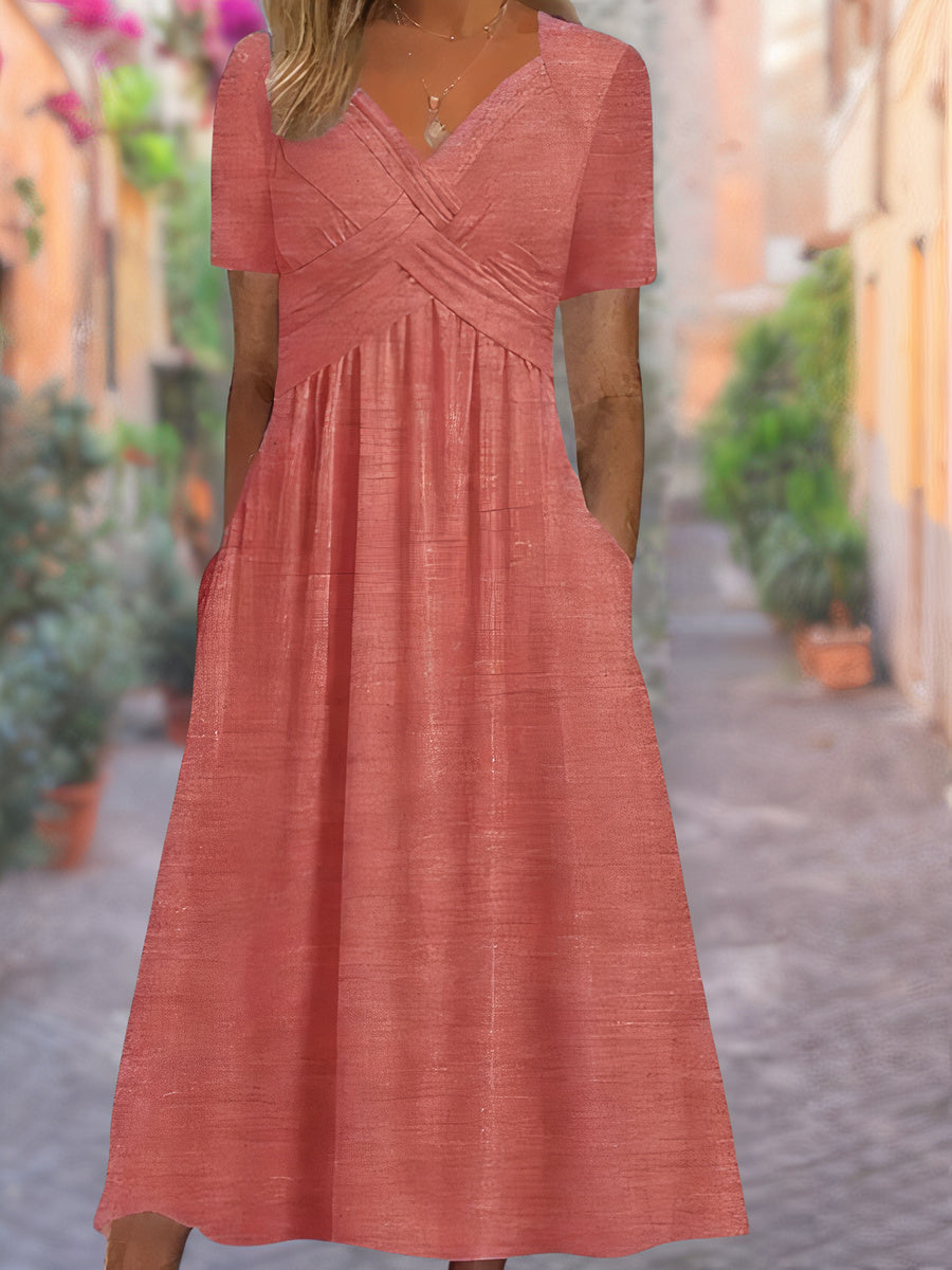 Stylish V-Neck Summer Dress