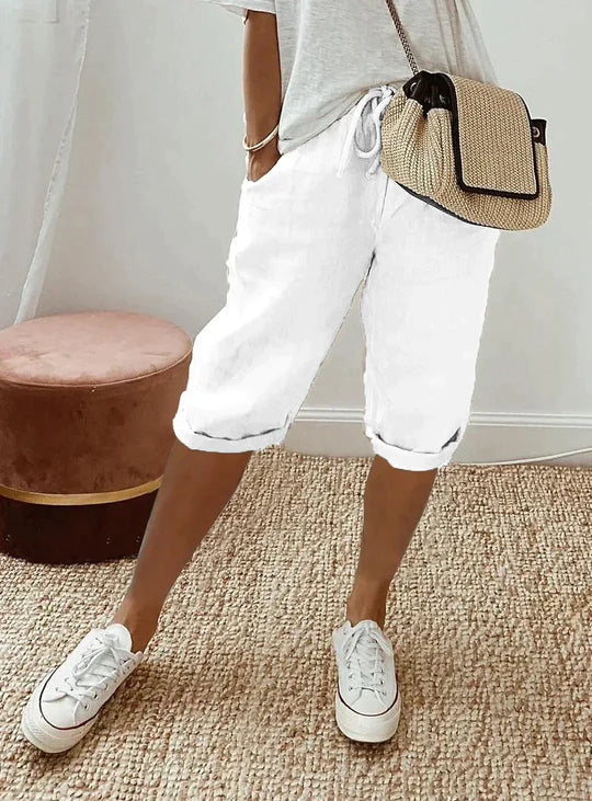Stilvolle Leinen-Sommerhose für Damen