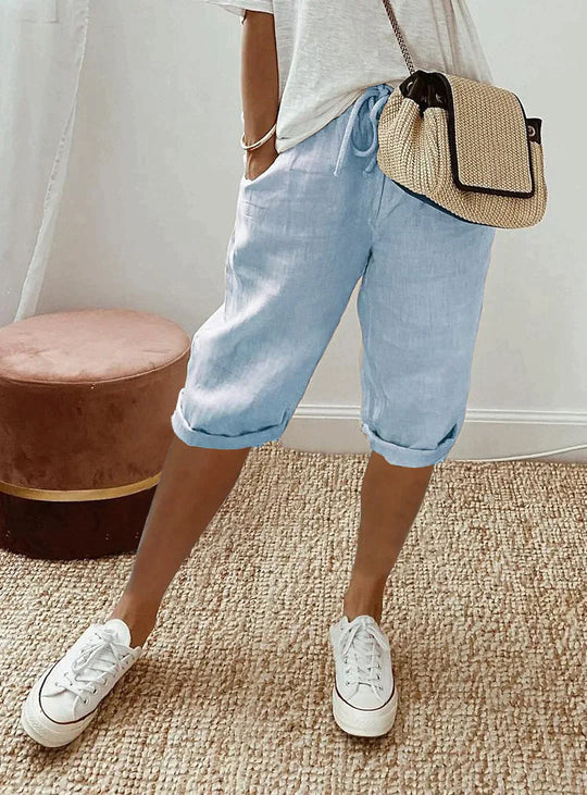 Stilvolle Leinen-Sommerhose für Damen