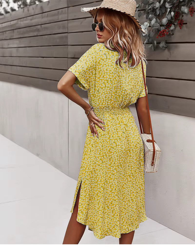 Luftiges Maxikleid mit Blumenprint im Boho-Stil