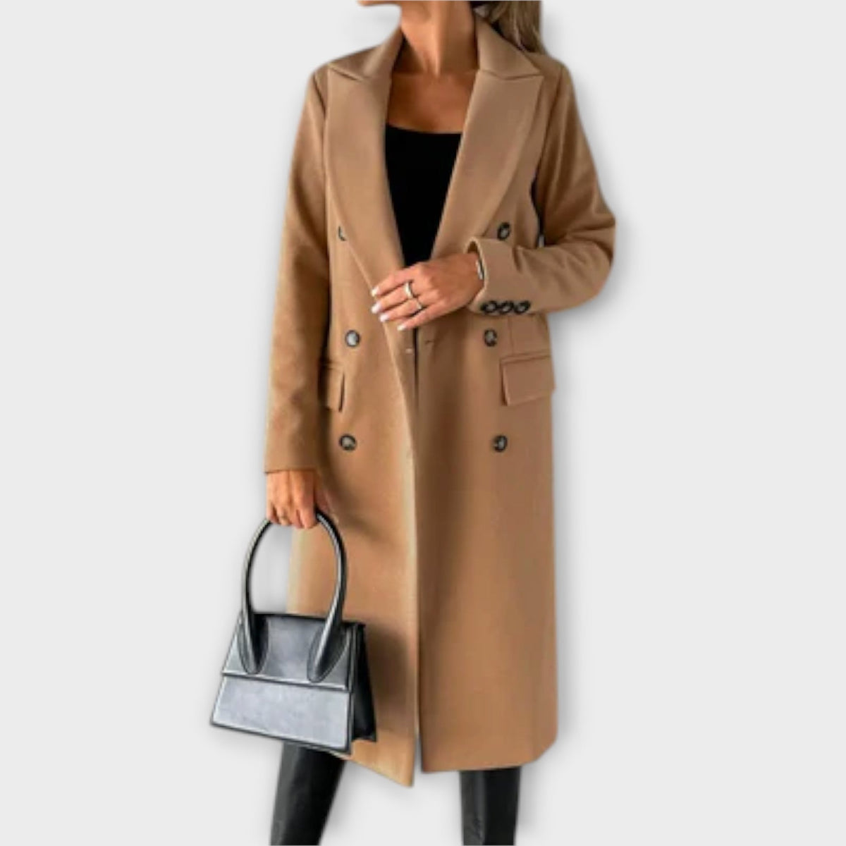Damen Eleganter Mantel mit Gürtel