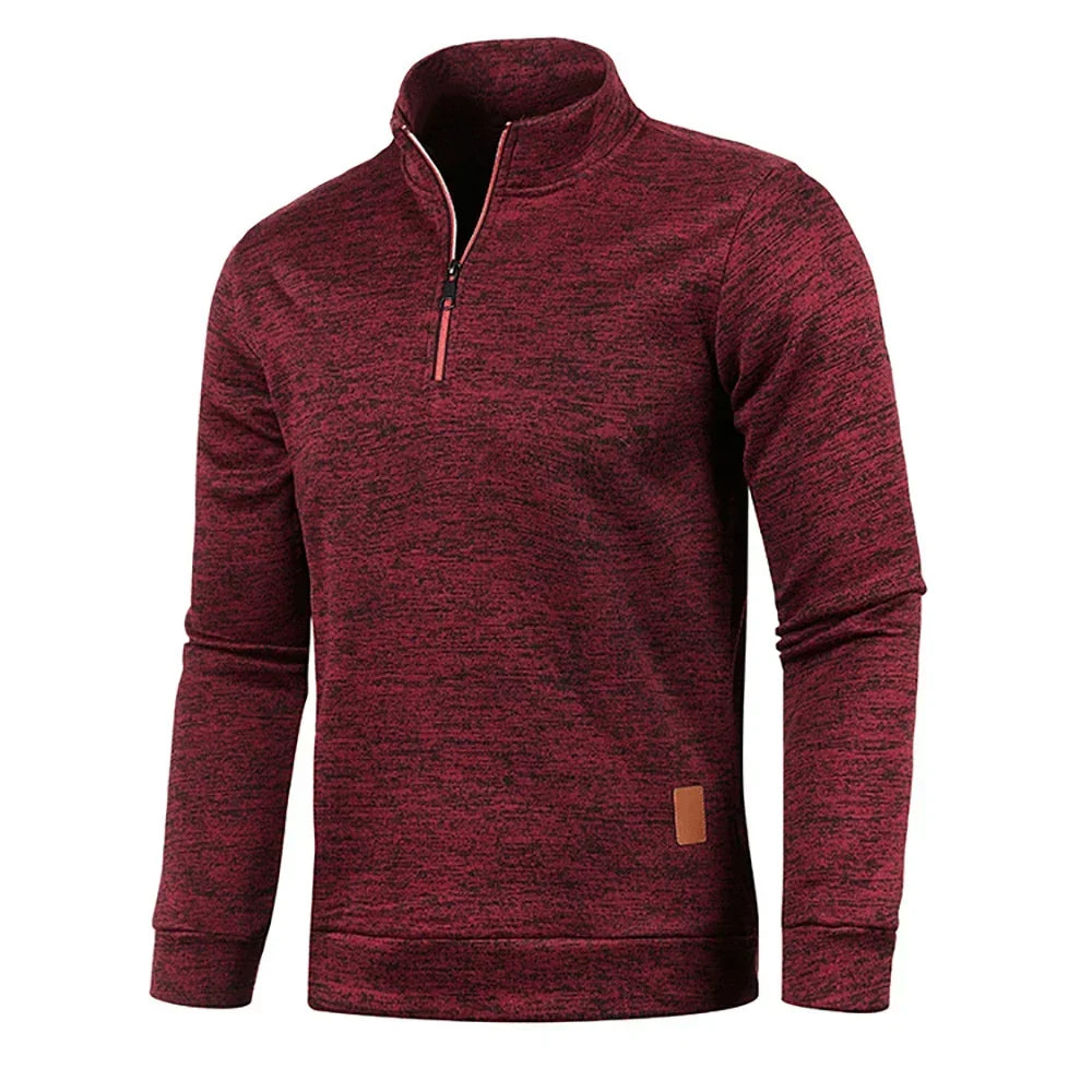 Herren Eleganter Rollkragenpullover Unifarben