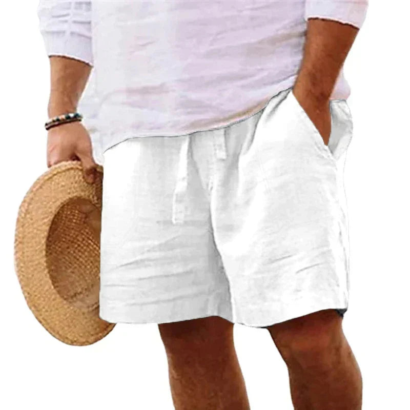 Herren Bequeme Leinen-Strandshorts